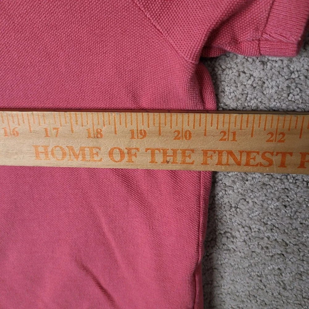 Polo Ralph Lauren Shirt Mens Large Pink Custom Slim Fit Cotton Short Sleeve